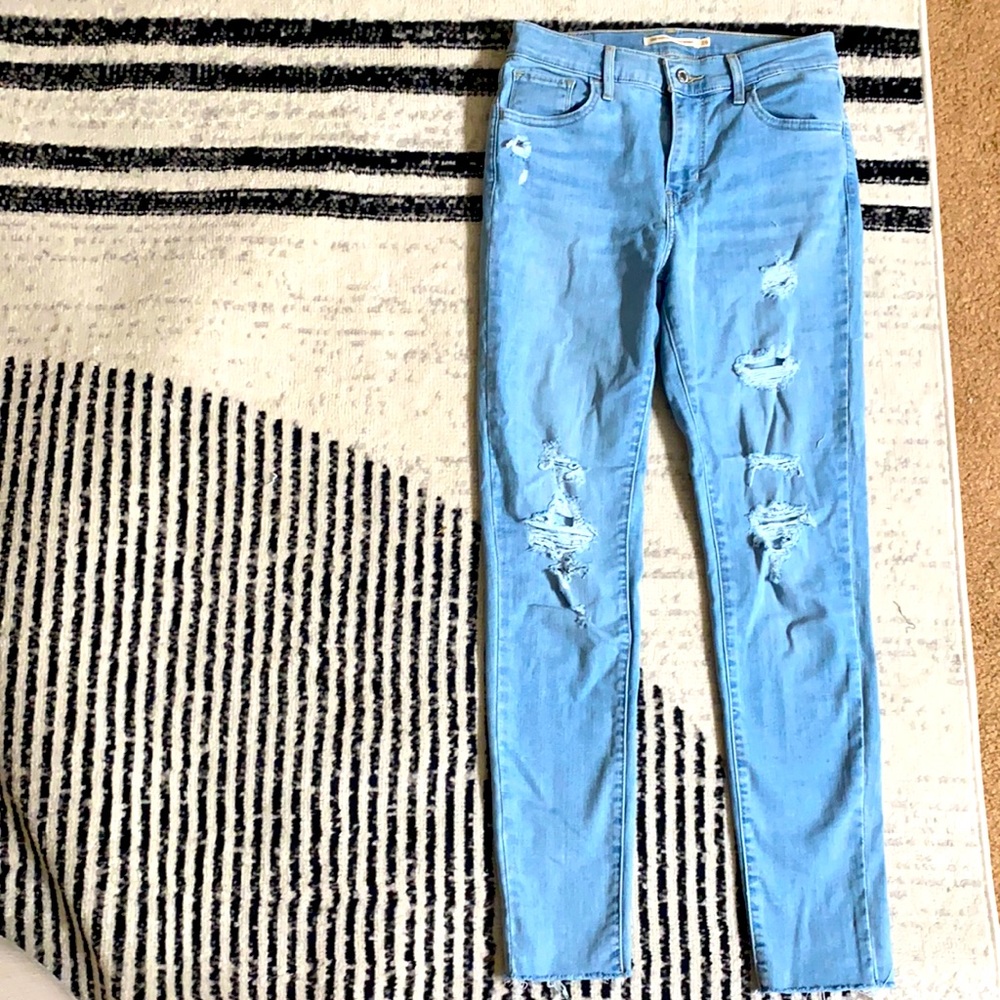 High rise skinny jeans